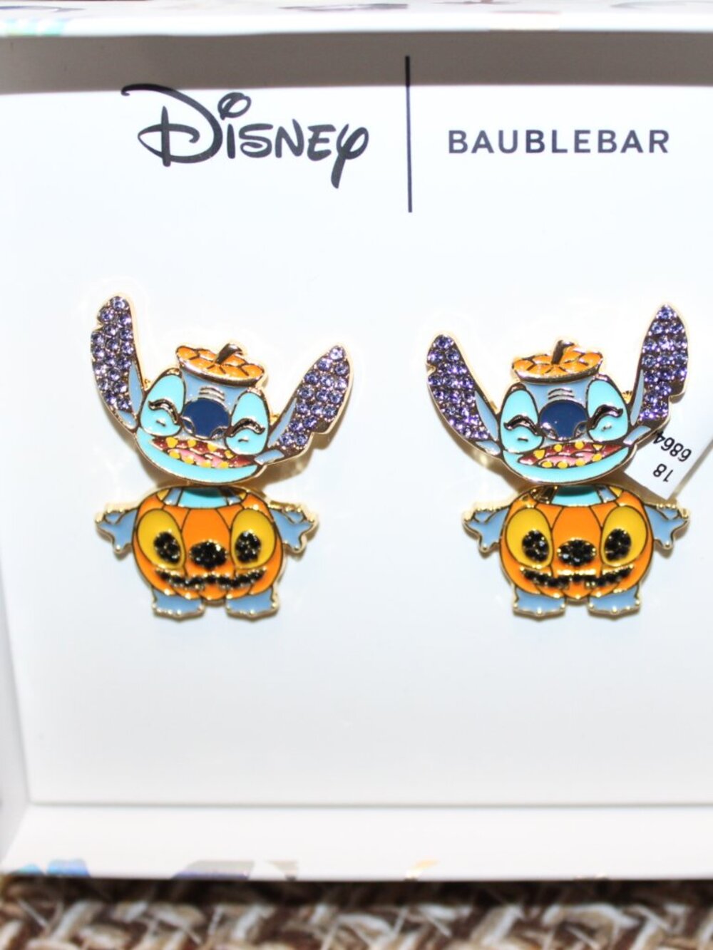 NWT BaubleBar Stitch pumpkin earrings  FUN! - Picture 7 of 7